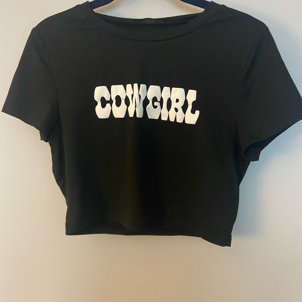 Black 'COWGIRL' Graphic Tee